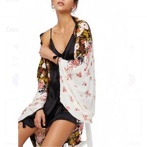 Free People “Bali Wrapped in Blooms” Shawl Kimono – One Size